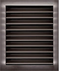 HVAC Premium 18"W x 24"H Aluminum Exterior Gable Louver Vent for Walls & Crawlspace - Weather-Resistant Air Grille with Screen Mesh - Brown [Outer Dimensions 19.75"W x 25.75"H]
