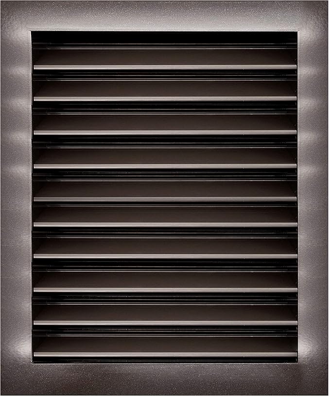 HVAC Premium 18"W x 24"H Aluminum Exterior Gable Louver Vent for Walls & Crawlspace - Weather-Resistant Air Grille with Screen Mesh - Brown [Outer Dimensions 19.75"W x 25.75"H]