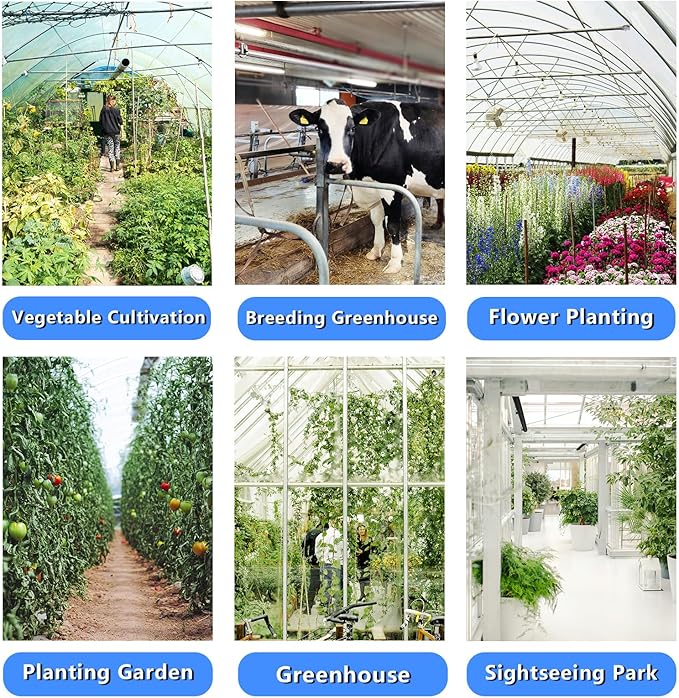 Air Circulator High Speed Air Ventilation Floor Fan 3470CFM Heavy-Duty Standing Fan for Greenhouse, Factory, hotel, 120V/60Hz,1720RPM Greenhouse Fan