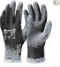 Schwer 2 Pairs 100% Waterproof Winter Work Gloves, ANSI A2 Cut Resistant Freezer Gloves for Outdoor Cold Weather Keep Hands Warm, Thermal Insulated Gloves for Shoveling Snow, Ice Fishing, L