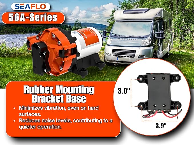 SEAFLO 56A Series Variable Speed Smart Water Pressure Pump – 12V DC, 5.0 GPM, 70 PSI, Self-Priming, Constant Pressure, For Rv/Yacht/Boat/Camper, NSF, CE & Rohs Certified, UL Listed, 4-Year Warranty