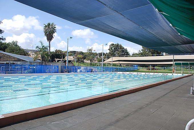 Shatex 90% Shade Cloth 10x16ft Hanging-up Sunblock Shade Panel, Black, 12 Bungee Balls