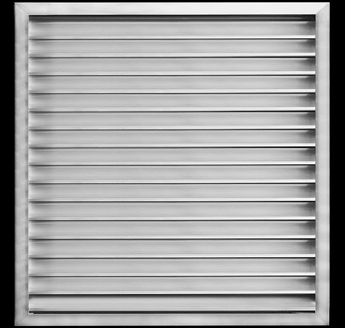 HVAC Premium 28"W x 32"H Aluminum Exterior Gable Louver Vent for Walls & Crawlspace - Weather-Resistant Air Grille with Screen Mesh - [Outer Dimensions 29.75"W x 33.75"H]