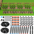 MIXC 226FT Greenhouse Micro Drip Irrigation Kit, Automatic Patio Plant Watering System with 1/4" & 1/2" Tubing, Adjustable Nozzles, Emitters, & Barbed Fittings for Efficient Irrigation
