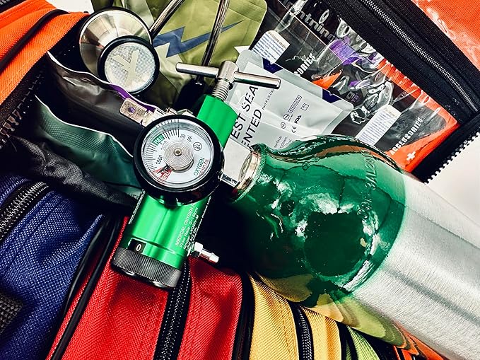 Lightning X Products O2 Mini Oxygen Regulator CGA-870 Gauge Flow Rate 0-15lpm with Wrench