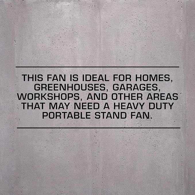 Hurricane 2-Pack Pro High-Velocity Oscillating Metal Stand Fan w/ 3-Speed Setting, 20" - Heavy-Duty Cooling Pedestal Unit w/ 4500 CFM, Adjustable Tilt & Height for Home, Garage, Gym & Workshop