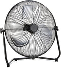 Amazon Basics 20" High Velocity Industrial Cooling Floor Fan with 3 Speeds, Tilt Head, ETL-Listed Safety Compliance, Metal Housing and Blades, for Commercial Space/Garage/Gym, 125W, Black