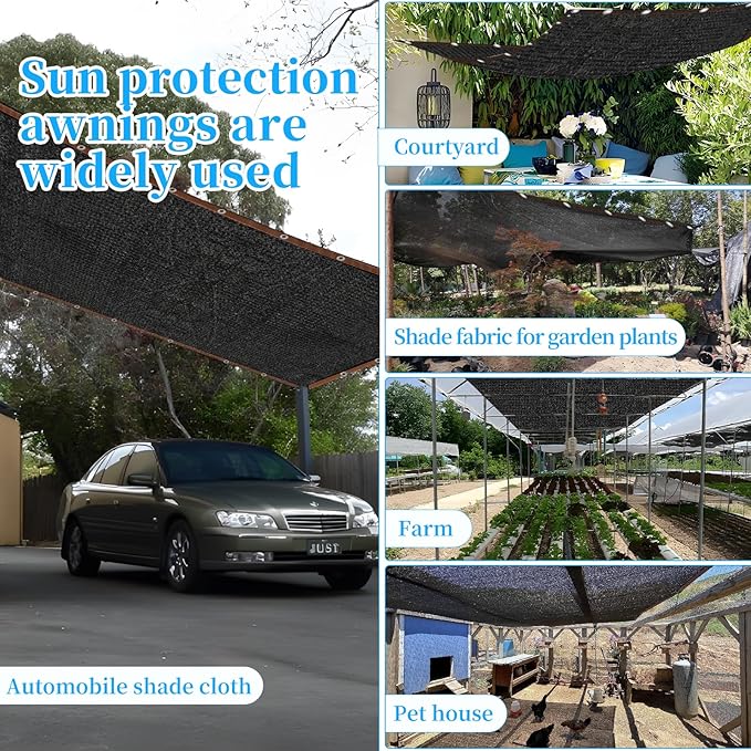 Shade Cloth for Garden 13x26FT,with Grommets,Shade Cloth 90%,Shade Tarps for Outdoors,Sombra para Patio,Carports, Farms, Orchards,Plants、Vegetable Gardens, Greenhouse insulation, Pastures, and Stables