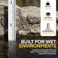 AdirPro 4" Wide Stream Gauge - Heavy Duty Staff Gauge - All Weather Gauge - Water Depth Gauge - Flow Meters - Graduated in Feet/Inches (4-8')