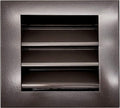 HVAC Premium 8"W x 8"H Aluminum Exterior Gable Louver Vent for Walls & Crawlspace - Weather-Resistant Air Grille with Screen Mesh - Brown [Outer Dimensions 9.75"W x 9.75"H]