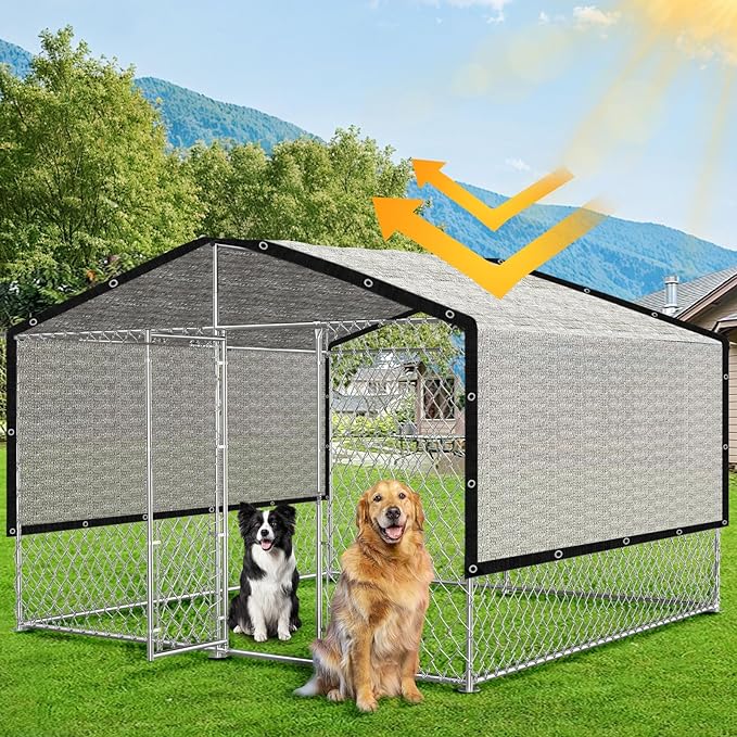 Shade Cloth-80% Aluminum Sunblock Neting,Durable Mesh Tarp with Grommets,Shade Cloth for Garden,Car, Outdoor Pergola,Greenhouse,Chicken Coop and Dog Kennel(Silver)