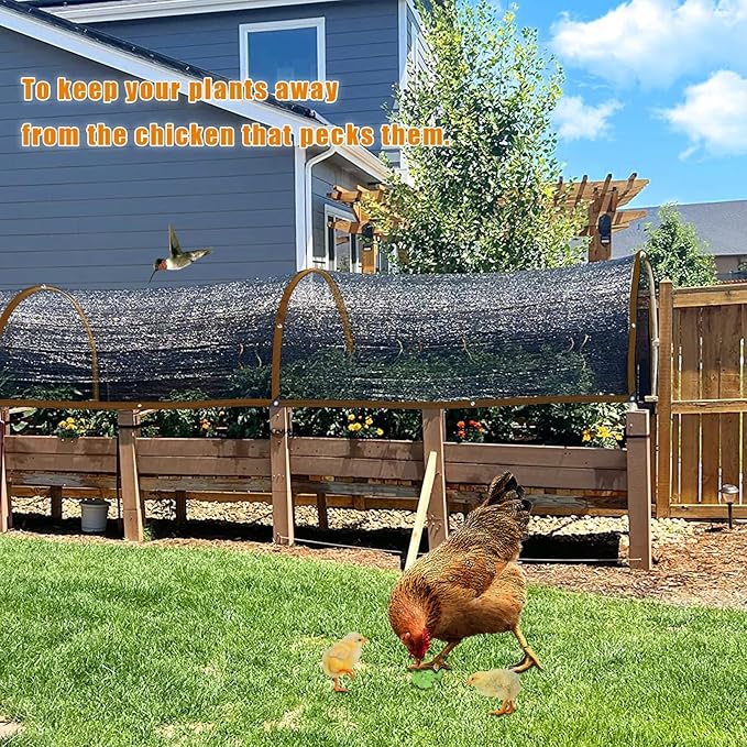 QLOFEI Shade Cloth for Garden, 70% Sun Screens for Patio Pergola Outdoor, Easy to Hang Mesh Tarp Shade Cloth with Grommets, Sunblock Neting Cover for Kennel Chicken Coop Plant, 30x30 FT