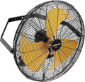 Pro Serie 20 Inch Industrial Wall Mount Fan, 5850 CFM High Velocity Metal Wall Fan, 3 Speed, Adjustable Tilt, Commercial Use for Garage, Gym, Patio, Workshop, Basement, Greenhouse, UL Listed
