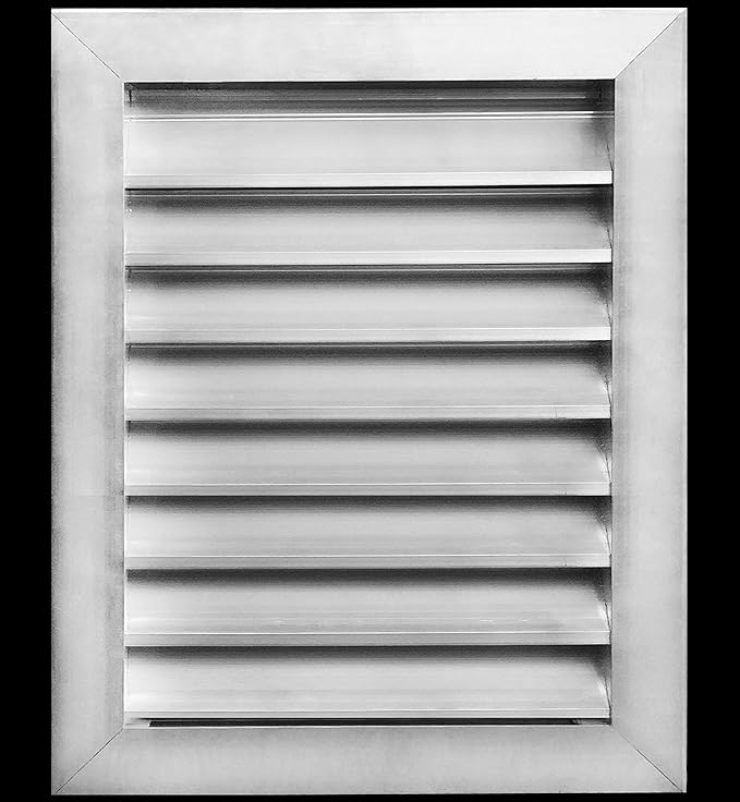 HVAC Premium 16"W x 18"H Aluminum Exterior Gable Louver Vent for Walls & Crawlspace - Weather-Resistant Air Grille with Screen Mesh - [Outer Dimensions 17.75"W x 19.75"H]