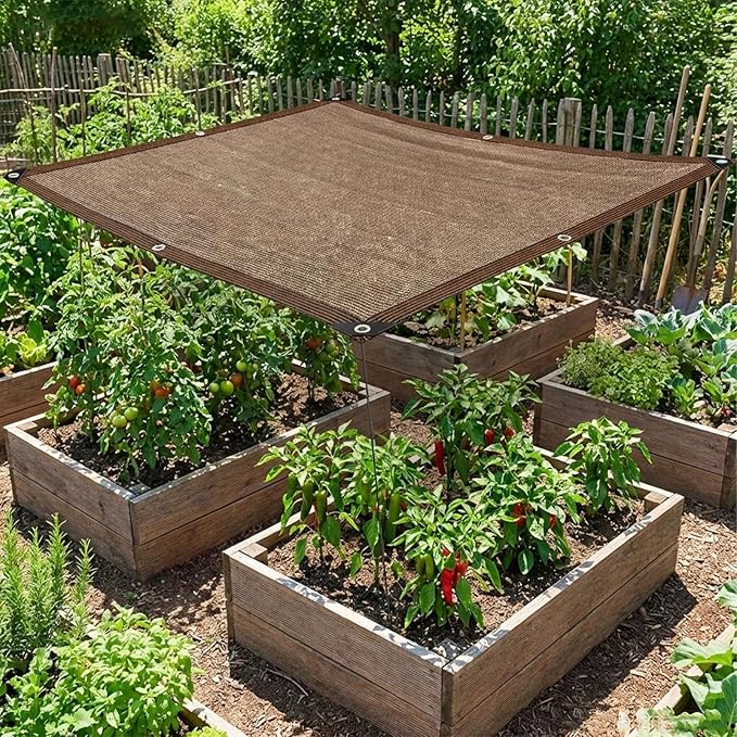 80% Shade Cloth, Durable Mesh Tarp with Grommets, Garden Sunblock Shade Cloth Shading Antifreezing for Plants Cover, Greenhouse, Barns Kennel, Patio, Tomatoes