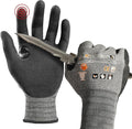 Schwer A4 AIR-SKIN Cut Resistant Work Gloves AR5918 with Extreme Lightweight & Thin, Grip Gloves for Gardening, Fishing, Refined Work, Mechanic, Touch-Screen, 3D-Comfort Fit, 1 Pair (M)