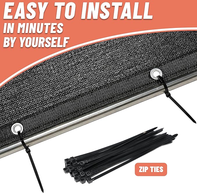 Amgo 70% Shade Fabric 12FT x 12FT Black Sun Shade Mesh, Black Sun Shade Netting with HDPE Material and Heavy Duty Grommets Shade for Greenhouse, Garden, Patio Plants, Pergola.(We Make Custom Size)