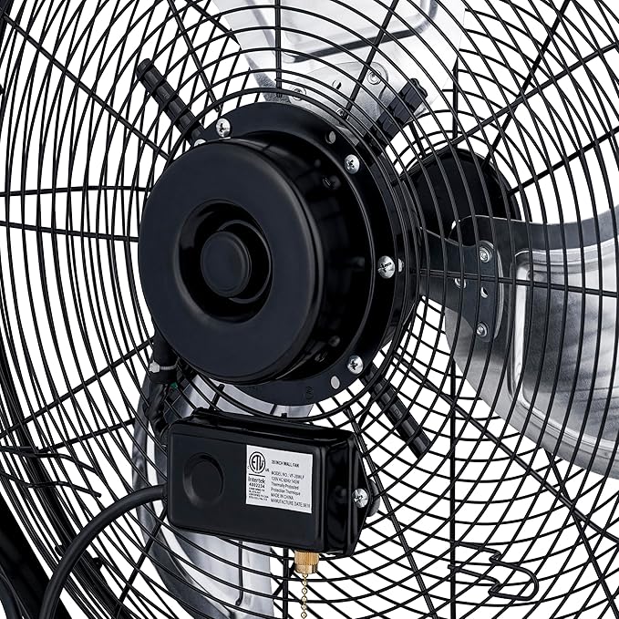 NewAir 20" High Velocity Outdoor Fan, Heavy Duty Waterproof 2-in-1 Floor Stand or Wall Mount Fan, Adjustable Tilt and 3 Speeds up to 4650 CFM | Wall Fan or Garage Fan for Indoor, Patio, Gym or Porch