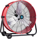 Tornado 24 Inch High Velocity Drum Fan, 8800 CFM Heavy Duty Industrial Floor Fan, 3-Speed Tilt Adjustable Metal Blades, Wide Airflow, 8 FT Cord, UL Listed for Commercial Use