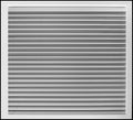 24" w X 24" h Aluminum Privacy Door HVAC Air Grille - V Shaped Louvers Ensure 100% View Block - Supply or Return [Outer Dimensions: 25" w X 25" h]