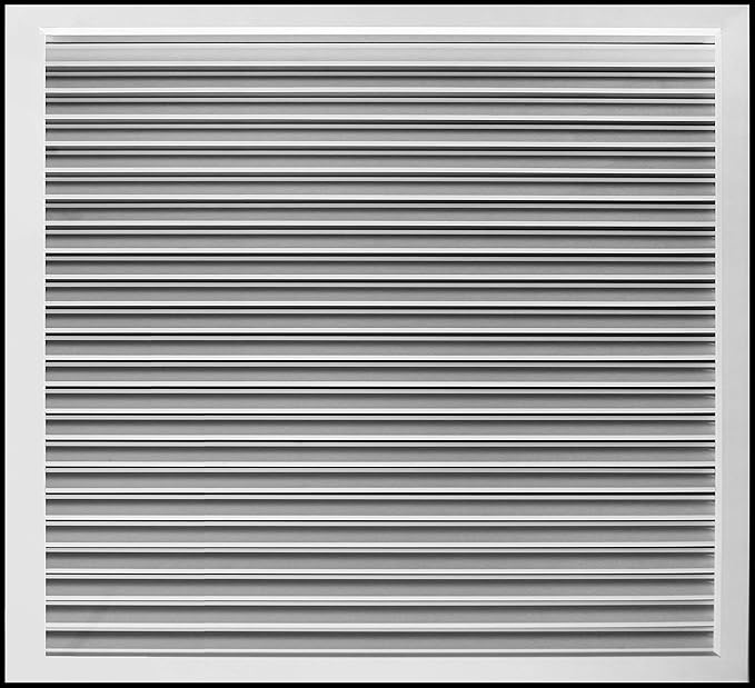 24" w X 24" h Aluminum Privacy Door HVAC Air Grille - V Shaped Louvers Ensure 100% View Block - Supply or Return [Outer Dimensions: 25" w X 25" h]