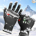 FreezeGuard Winter Work Gloves for Men and Women, ANSI A6 Cut Resistant Gloves With Super Grip, Freezer Glove for Work Below Zero, Touchscreen, Thermal Insulated, PR3388, Black Knight (S, 2 Pairs)