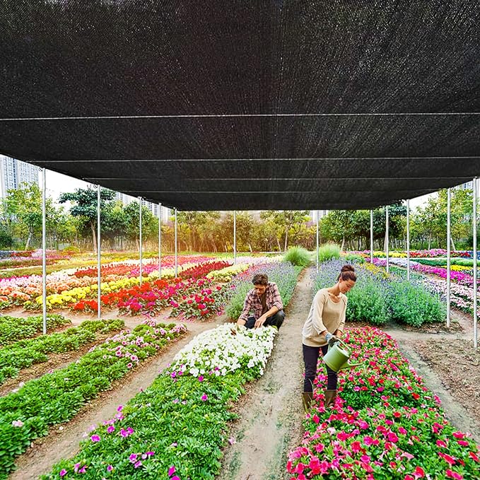 Shade Cloth 90% Sunblock Net for Garden Patio, Shade Sails -for Plants Greenhouse Outdoor Pergola Lawn Sun Protection Screen Cloths for Kennel Chicken Coop Easier to Hang Net Cover, 10x30 FT