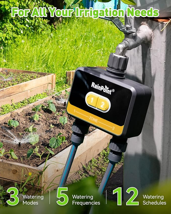 RainPoint WiFi Water Timer for Garden Hose,Yellow