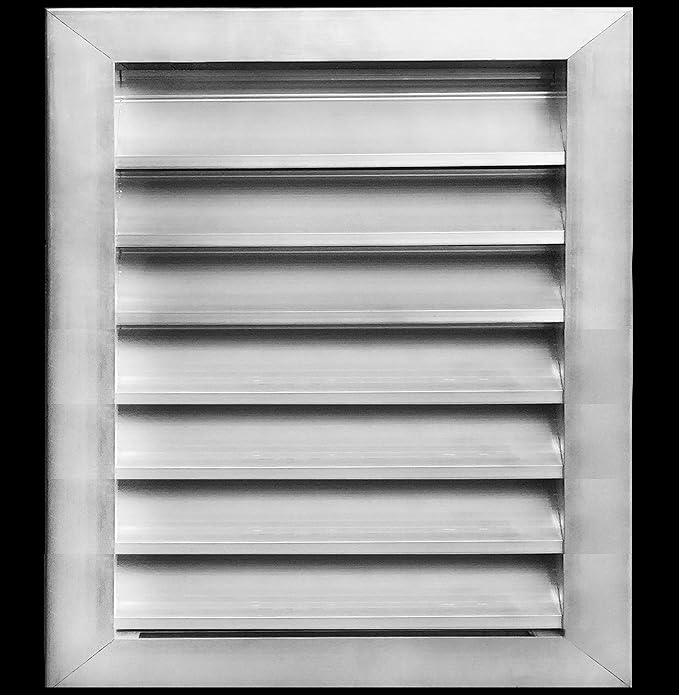 HVAC Premium 14"W x 16"H Aluminum Exterior Gable Louver Vent for Walls & Crawlspace - Weather-Resistant Air Grille with Screen Mesh - [Outer Dimensions 15.75"W x 17.75"H]