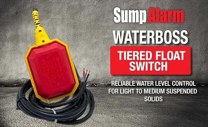 Float Switch for Sump Pump - 6-Foot Water Level Sensor with Honeywell Microswitch and Adjustable Tether Length for Ground Water Bilge Pump and Water Tank – Non-Corrosive PP Casing, Rated to 13 Amps