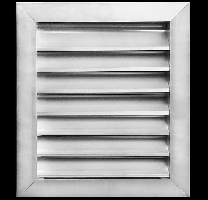HVAC Premium 18"W x 16"H Aluminum Exterior Gable Louver Vent for Walls & Crawlspace - Weather-Resistant Air Grille with Screen Mesh - [Outer Dimensions 19.75"W x 17.75"H]