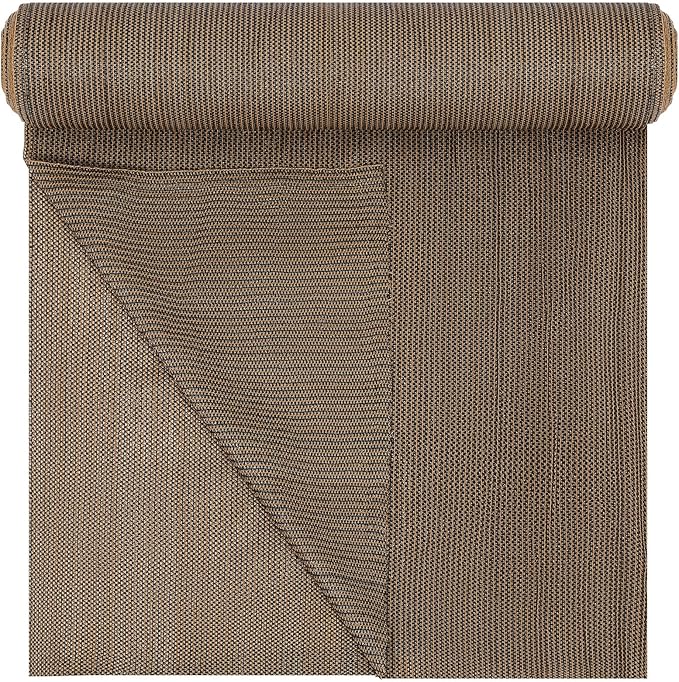 95% 6ft x 100ft Bulk Eyelets Shade Cloth Roll Sunblock Shade UV Resistant Net Windscreen Cover Fabric Roll for Garden Greenhouse Flower Plant Patio Kennel Canopy(Brown, 1 Pcs)