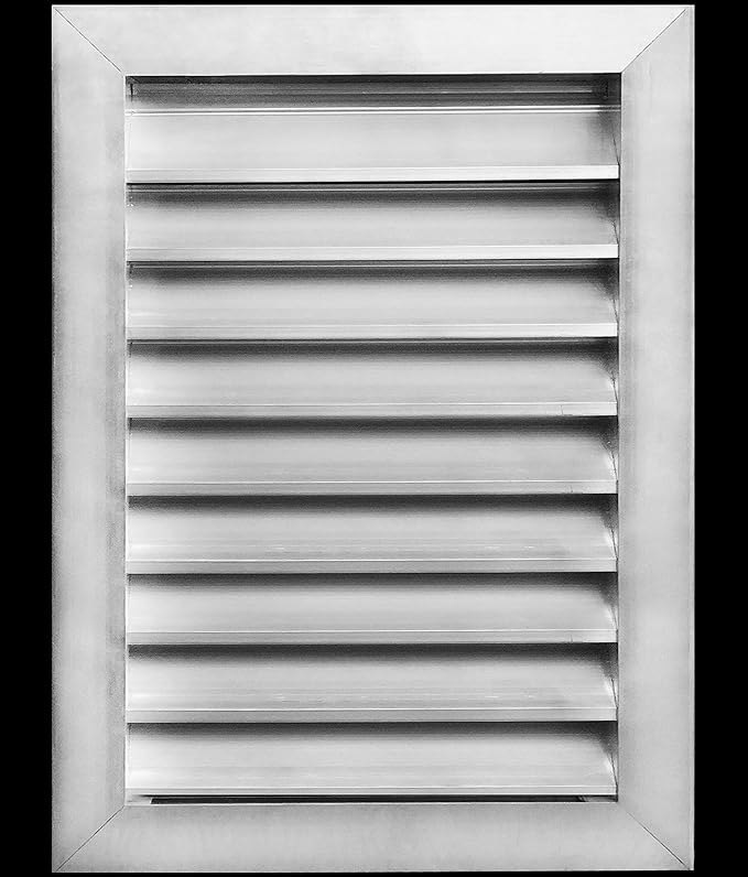 HVAC Premium 16"W x 20"H Aluminum Exterior Gable Louver Vent for Walls & Crawlspace - Weather-Resistant Air Grille with Screen Mesh - [Outer Dimensions 17.75"W x 21.75"H]