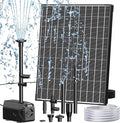 Biling 20W Solar Fountain Pump, 320GPH Submersible Solar Pond Pump with Filtration and Dry Run Protection, 7.5ft Lift, PVC Tubing and Nozzles for DIY Pond Fountain, Waterfall, Outdoor Water Features