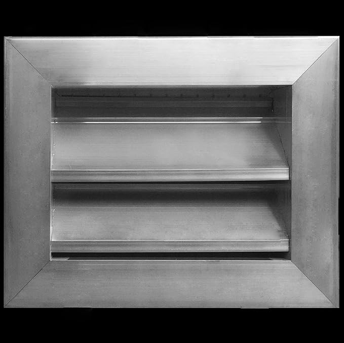 HVAC Premium 8"W x 6"H Aluminum Exterior Gable Louver Vent for Walls & Crawlspace - Weather-Resistant Air Grille with Screen Mesh - [Outer Dimensions 9.75"W x 7.75"H]