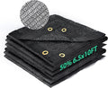 Kesfitt 50% Shade Cloth 6.5x10 ft, Breathable HDPE Mesh Sun Shade Tarp for Garden & Greenhouse, UV Resistant Outdoor Shade Fabric with Copper Grommets for Plants, Patio, Yard
