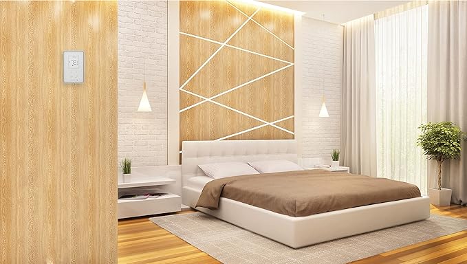 Cadet Electronic Wall Thermostats Double Pole Programmable (Model: TEP362DW, Part: 08204), 15 Amp, 120/208/240 Volt, 1800/3120/3600 Watt, White