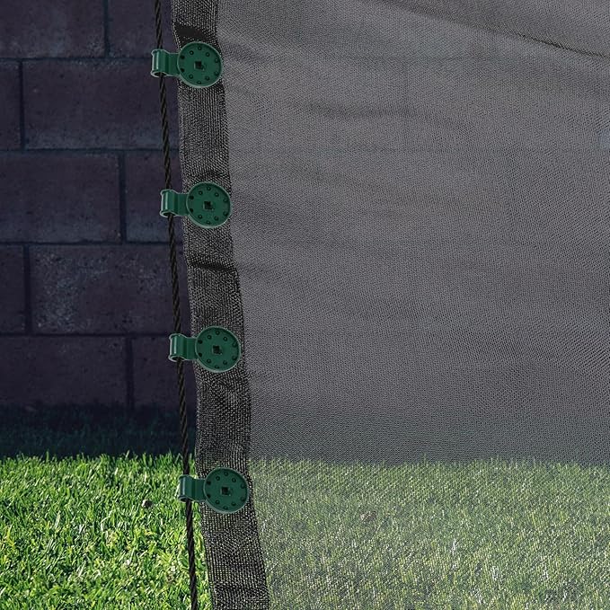 MAGICLULU 50pcs Greenhouse Clips and Backyard Mesh Buckles, Heavy Duty Shade Cloth Fixing Clips for Garden Sunshade Netting, Reusable Plastic Net Clamps for Outdoor Plant Protection