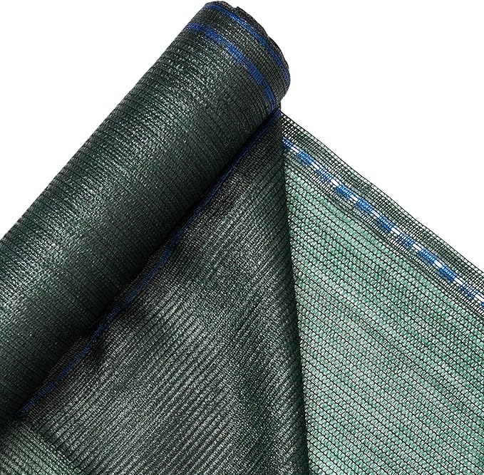 WindscreenSupplyCo] 60% 5'10'' x 100 FT Eyelets Shade Cloth Roll Sunblock Shade UV Resistant Net for Garden Greenhouse Flower Plant Patio Kennel, Green - PS6160GRN
