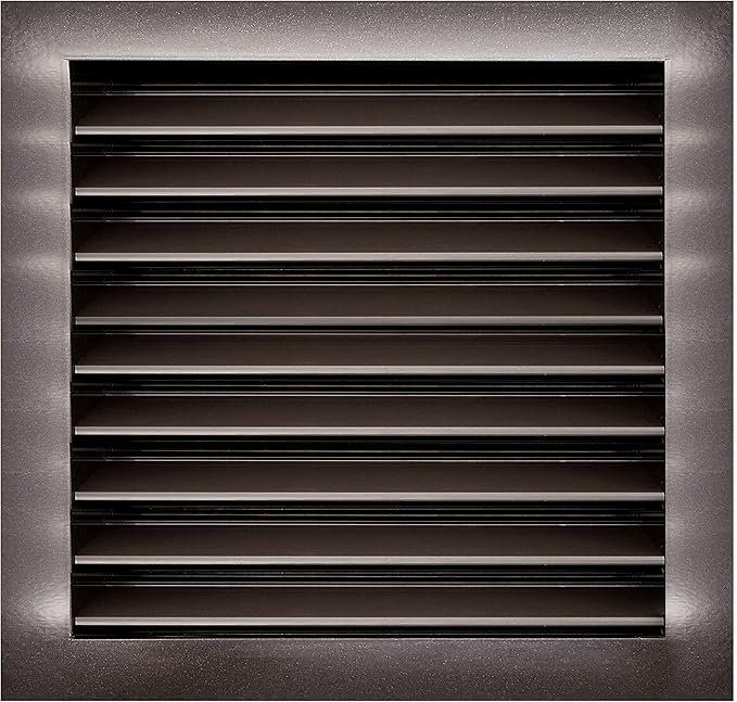 HVAC Premium 20"W x 20"H Aluminum Exterior Gable Louver Vent for Walls & Crawlspace - Weather-Resistant Air Grille with Screen Mesh - Brown [Outer Dimensions 21.75"W x 21.75"H]