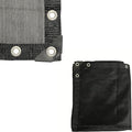 ATE Pro. USA - 7' ft. x 20' ft. Heavy Duty Black Knitted Mesh Tarp with Grommets 73% Shade Use for Shade, 27% Filtered Sunlight, UV Protection, Green House, Garden, Nursery, Canopy, Pools, Dump Truck