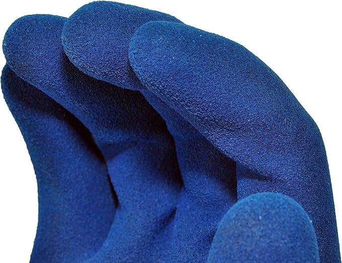 G & F 1537L-6 6 PAIR PACK Aqua Gardening women's Gloves with Double Microfoam Latex Water Resistant Palm， Women's Large Size