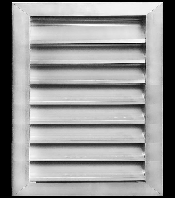 HVAC Premium 14"W x 18"H Aluminum Exterior Gable Louver Vent for Walls & Crawlspace - Weather-Resistant Air Grille with Screen Mesh - [Outer Dimensions 15.75"W x 19.75"H]
