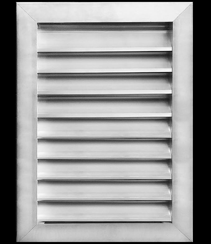 HVAC Premium 18"W x 20"H Aluminum Exterior Gable Louver Vent for Walls & Crawlspace - Weather-Resistant Air Grille with Screen Mesh - [Outer Dimensions 19.75"W x 21.75"H]