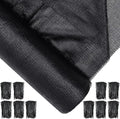 6 x 200 ft Shade Cloth Black Shade Cloth Roll for Covering Garden 70% Mesh UV Resistant Net with Ties for Patio Outdoor Greenhouse Fence Flower Plant Cover Canopy