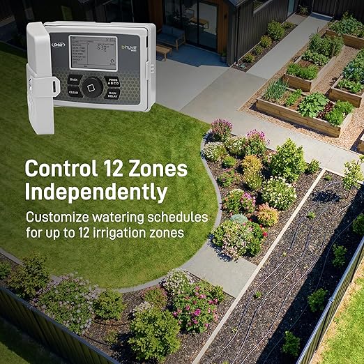 Orbit B-hyve Smart Indoor/Outdoor Sprinkler Controller - 12-Zone - App Controlled Smart Controller with Custom Irrigation Schedules - Weatherproof Multi-Zone Sprinkler System - 57950