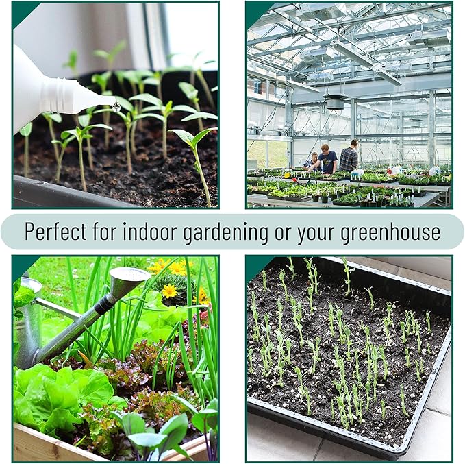 Mr. Pen- Seed Starter Trays, 5 Pack, 17"x10"x2.4", Durable Plastic Growing Trays, Stackable and Reusable Seedling Starter Kits for Indoor, Outdoor, Greenhouse Gardening, Planting, Hydroponic Systems