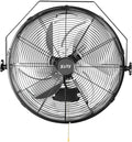 Xcity 24 Inch Metal Wall Mounted Fan, Max 7600 CFM High Velocity Industrial Wall Mount Fan With 3 Speeds & 360° Adjustable Tilt for Commercial, Garages, Workshops