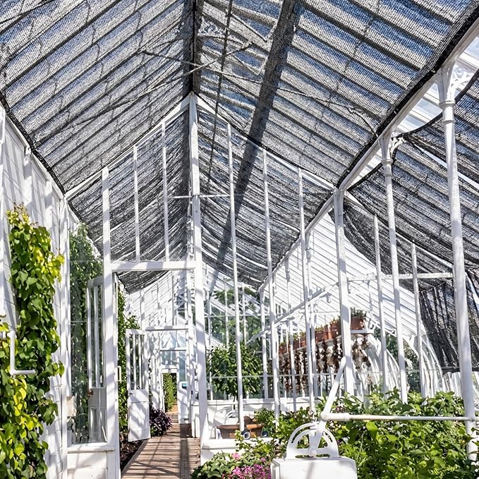 40% 6ft x 600ft Bulk Eyelets Shade Cloth Roll Sunblock Shade UV Resistant Net Windscreen Cover Fabric Roll for Garden Greenhouse Flower Plant Patio Kennel Canopy (Black)