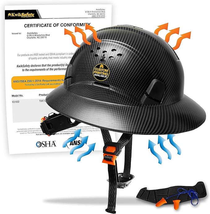 KwikSafety - Charlotte, NC - Hard Hats [Full Brim, Cap Style, Climbing Style] Type 1, Class C ANSI OSHA
